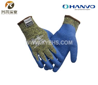 恒輝LB043乳膠涂層防割手套（五級防護）
